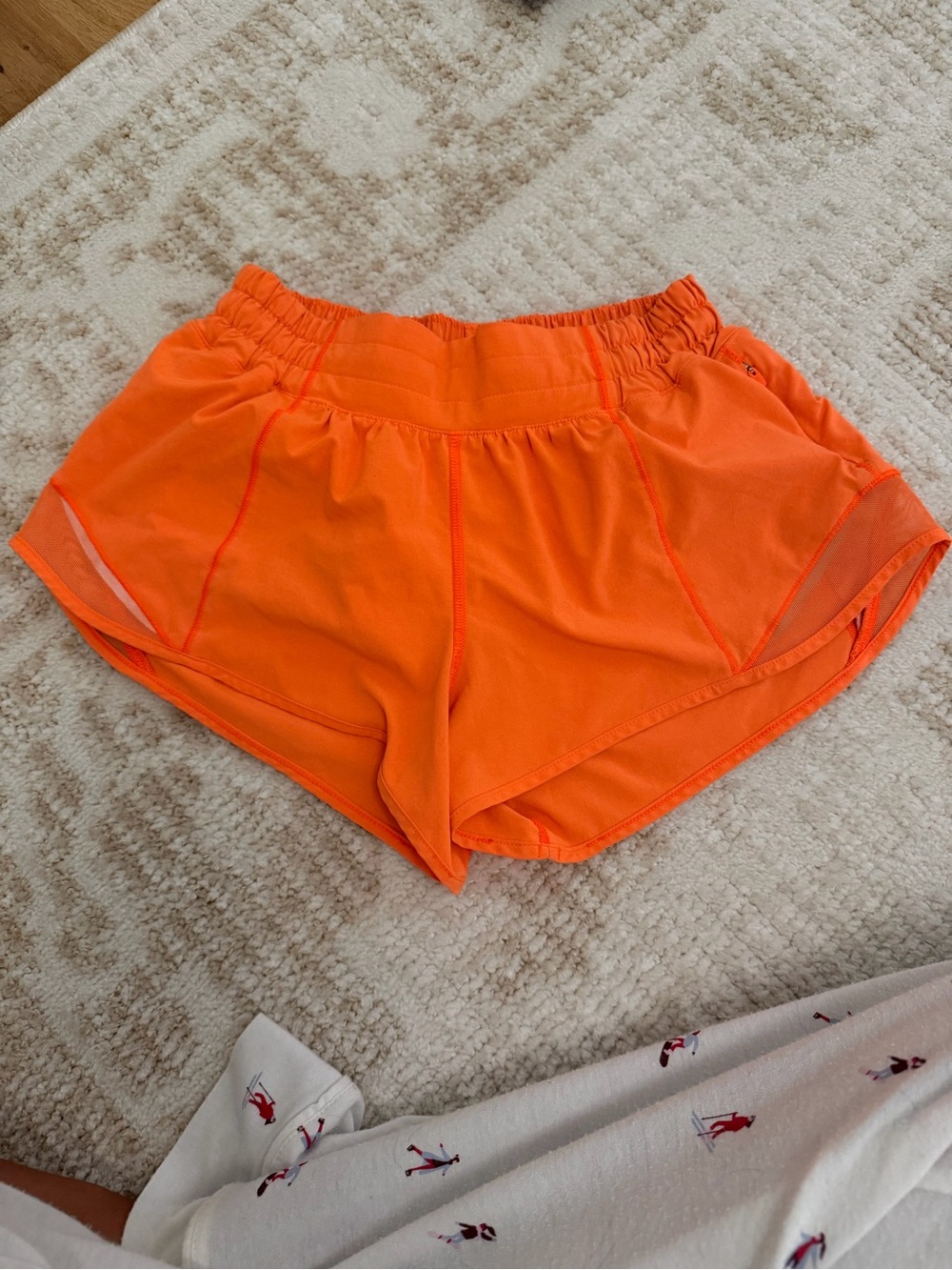 lululemon athletica Bright Orange Women's Athletic Shorts